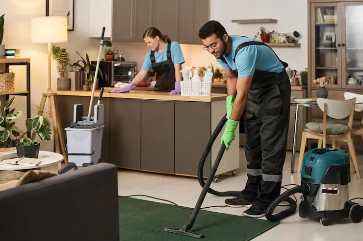 team cleaning workers doing housework home 274679 58088