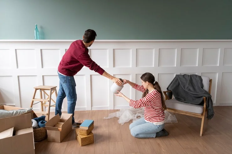 young couple moving into new home 23 2149199084